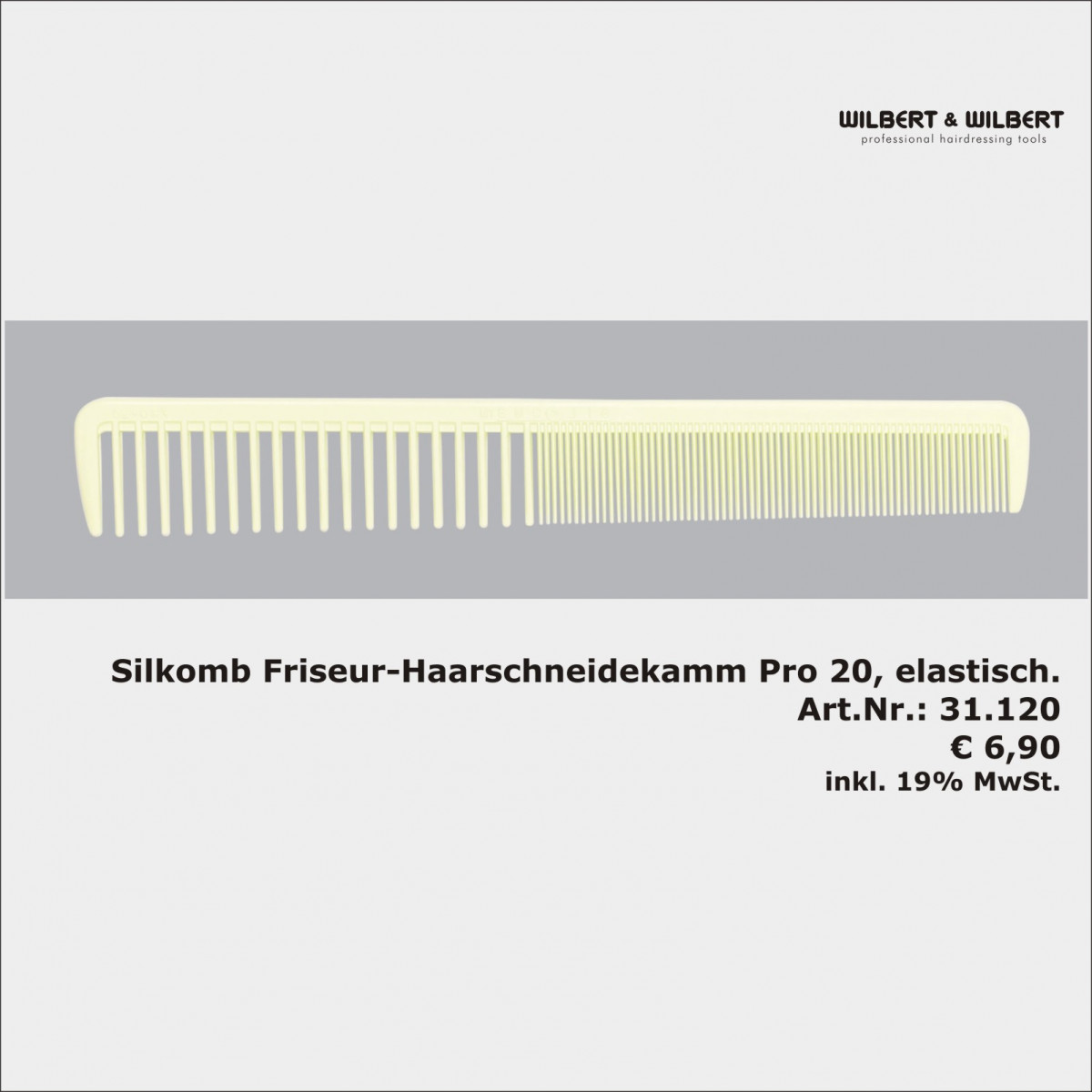 Angebot: mit 20% Rabatt  5 St. Silkomb Haarschneidekamm Pro 20, elastisch Art.Nr.: 31.120