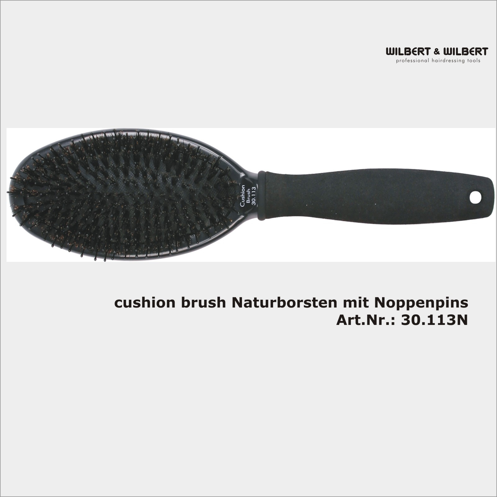 Haarbürste mit Naturborsten / Wildschweinborsten Cushion Brush 30.113N