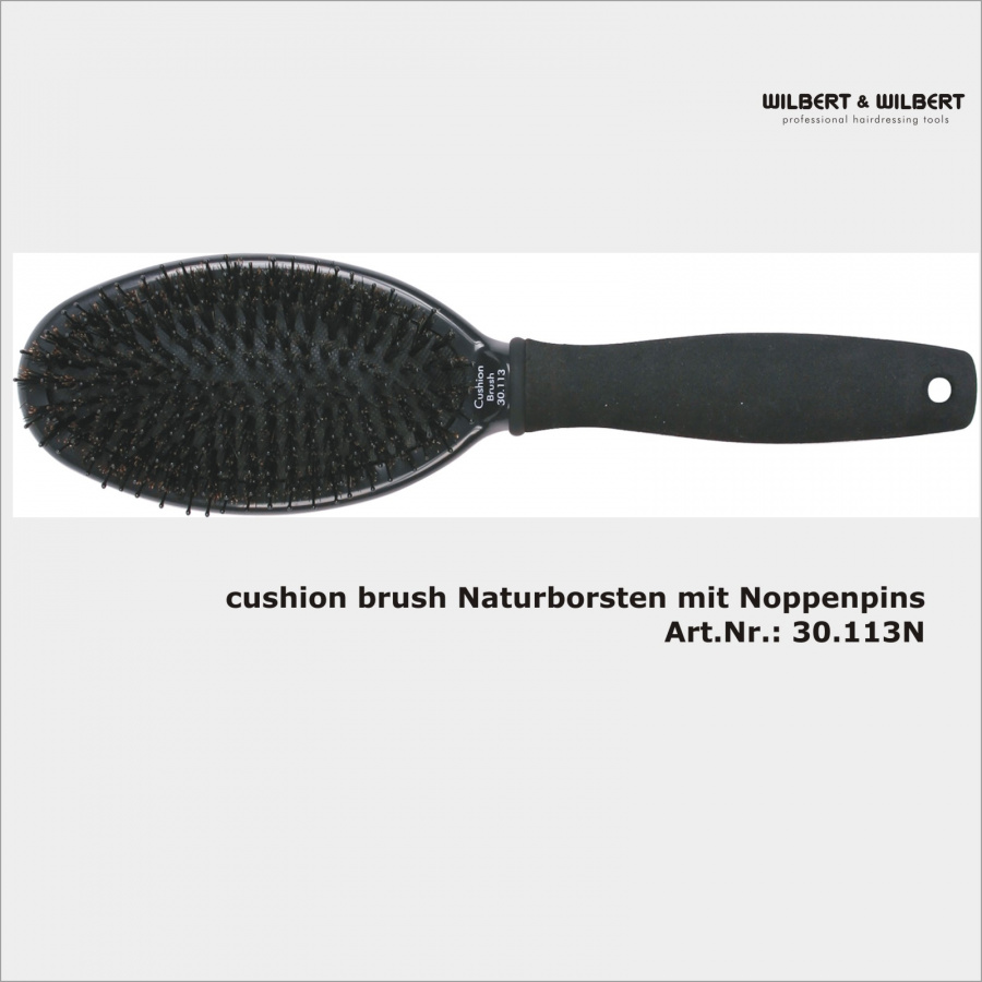 Haarbürste mit Naturborsten / Wildschweinborsten Cushion Brush 30.113N