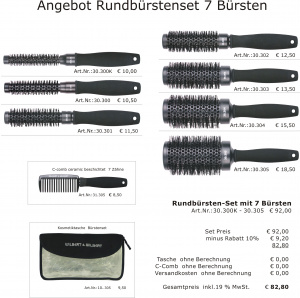 Angebot: Rundbürstenset 7 Bürsten
