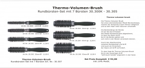 Wilbert & Wilbert thermo volumen  Rundbürsten Set  Art.Nr.:30.307  alle 7 Größen