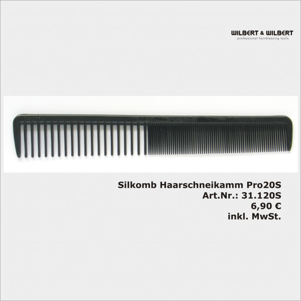 Angebot: mit 20% Rabatt  5 St. Silkomb Haarschneidekamm Pro 20 schwarz elastisch Art.Nr.: 31.120S